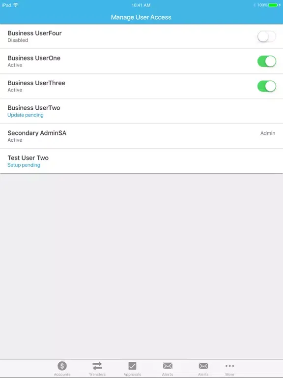 CU Center Business Banking iPad  Screenshots