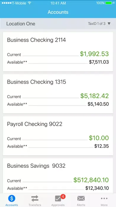 CU Center Business Banking Screenshots