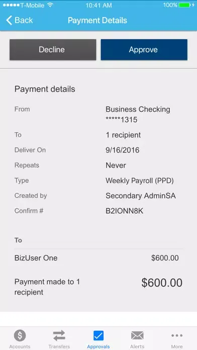 CU Center Business Banking Screenshots