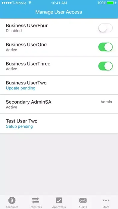 CU Center Business Banking Screenshots