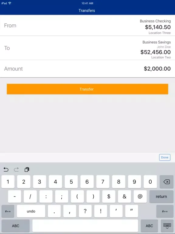 REDSTONE FCU Business Mobile iPad  स्क्रीनशॉट
