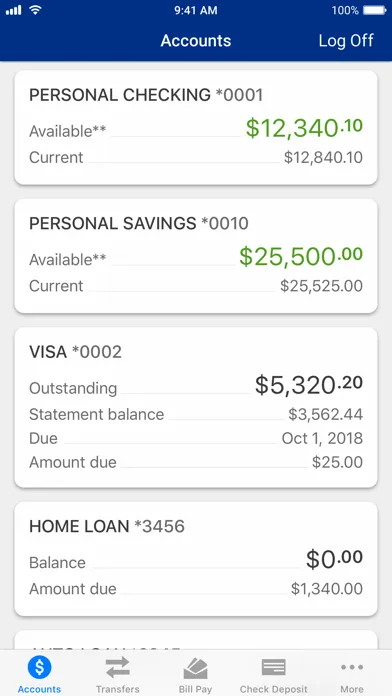 Allegiance Credit Union スクリーンショット