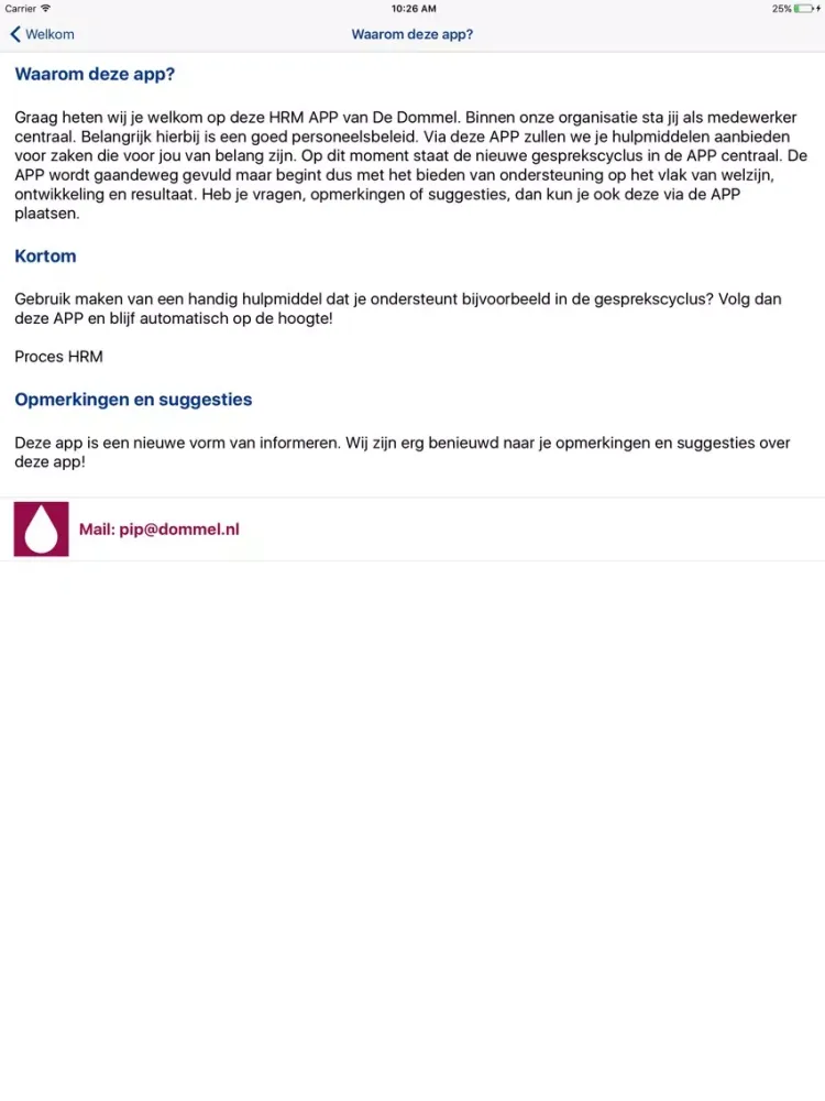 Tangkapan skrin WDD - Medewerkers App iPad 