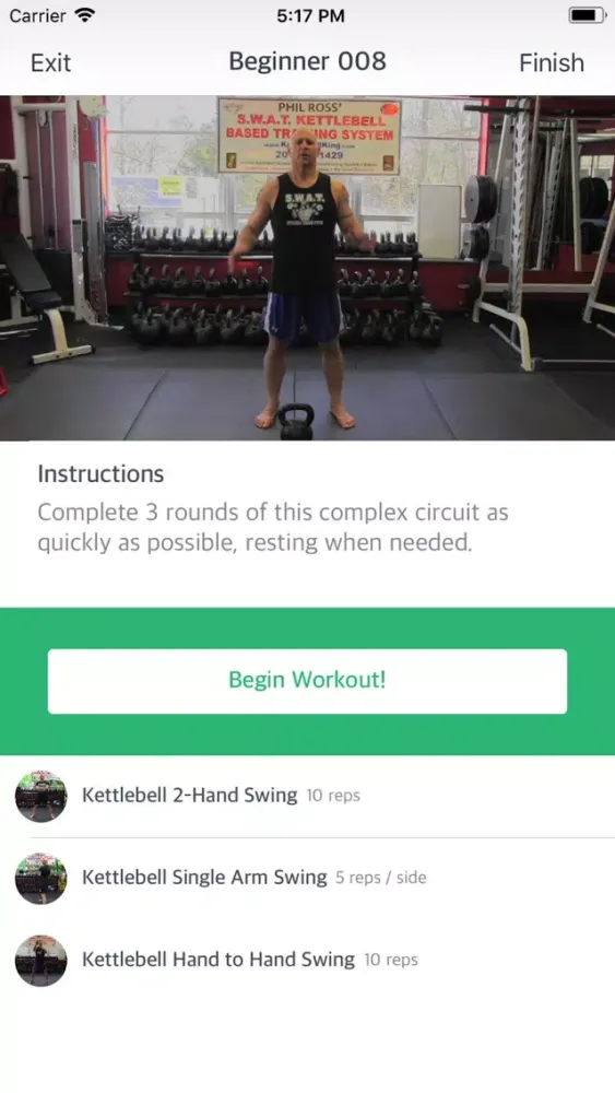 Kettlebell King - Beginner سکرین شاٹس