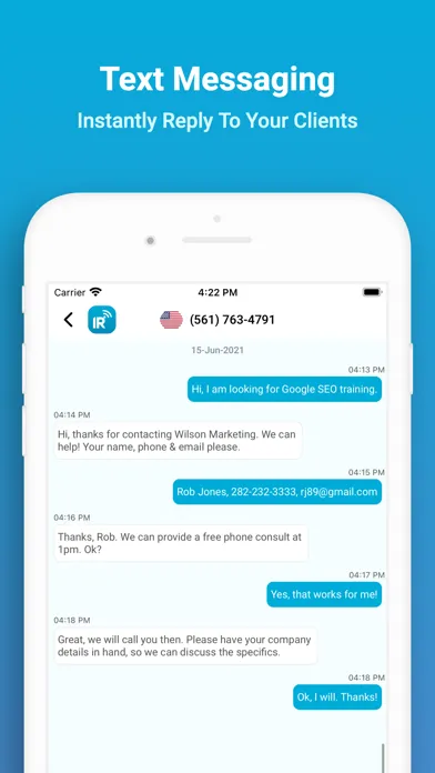 Zrzuty ekranu Instant Reply App