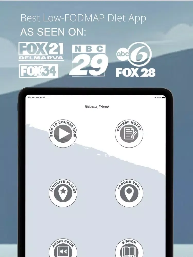 Capturas de tela do Low FODMAP Diet Whole IBS Food iPad 