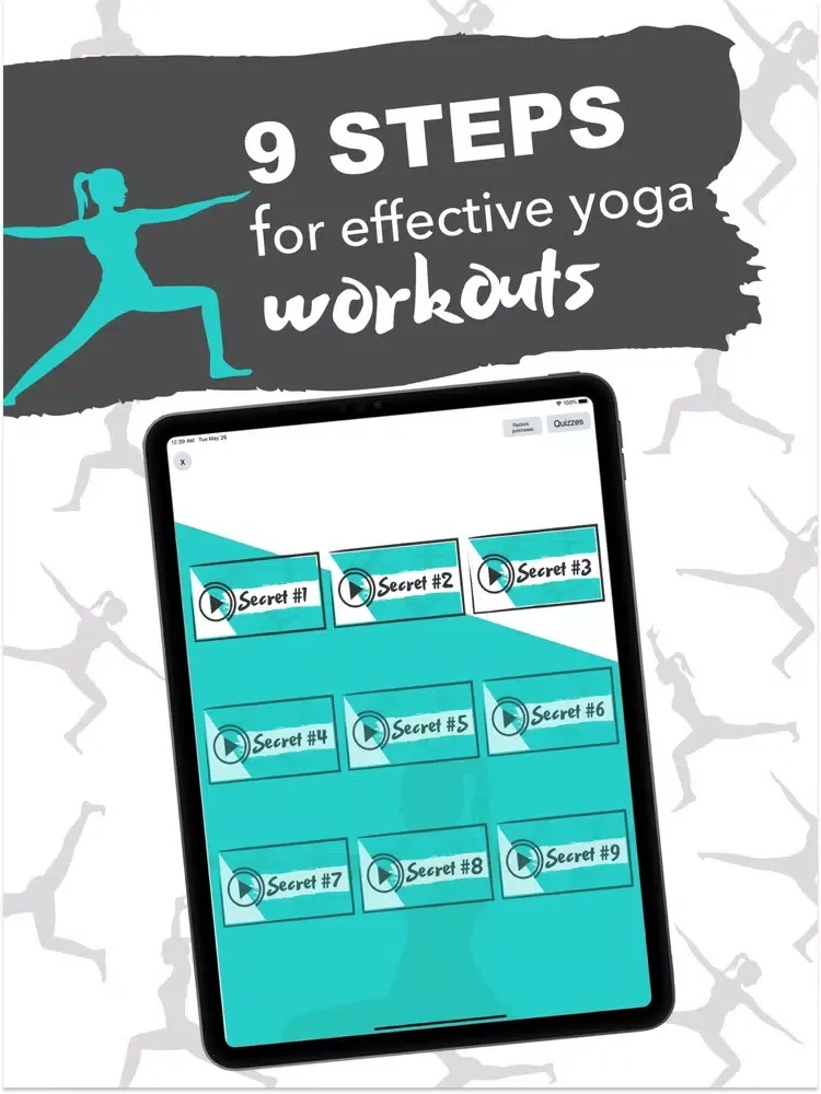 Ảnh chụp màn hình của YOGA for Beginners Down Dog iPad 