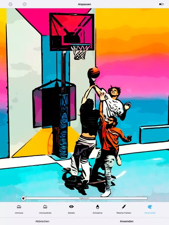 Tangkapan layar Clip2Comic Educational iPad 