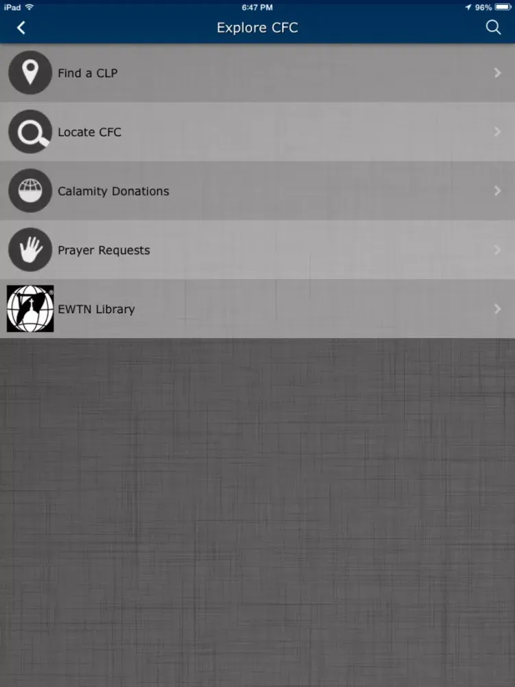 CFC APP iPad  Ekran Görüntüleri