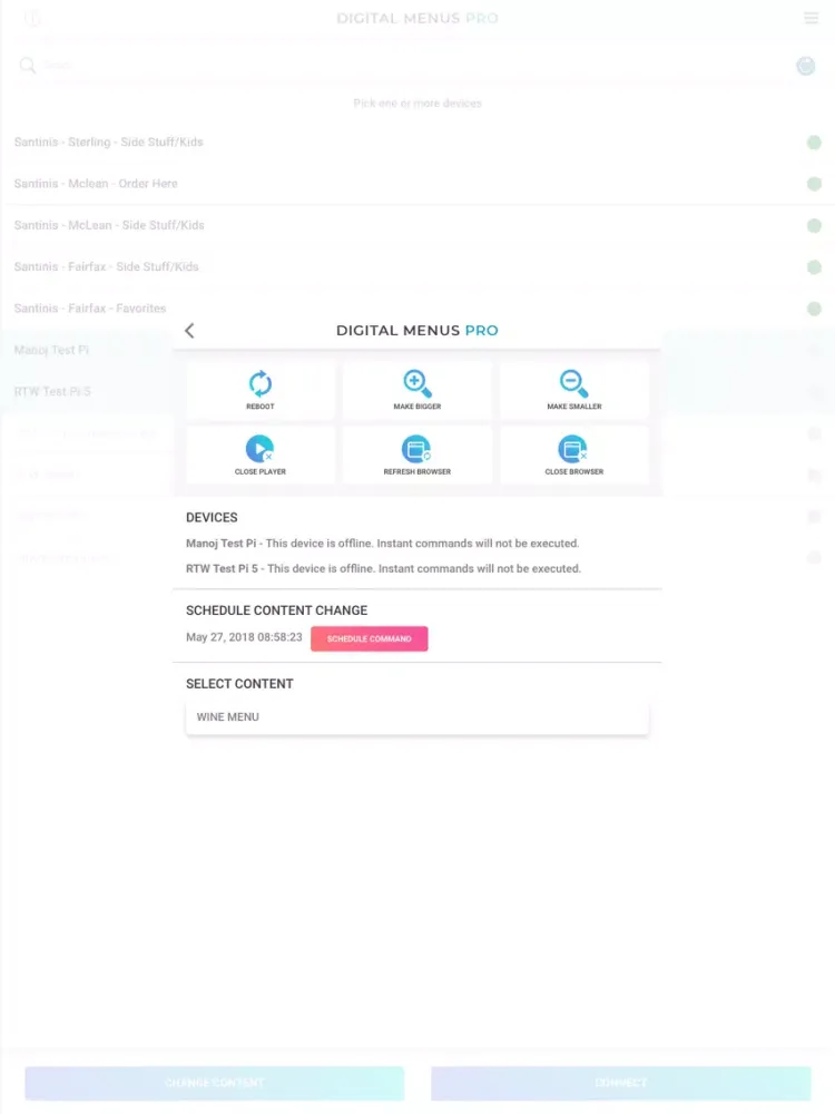 Zrzuty ekranu Digital Menu Pros iPad 
