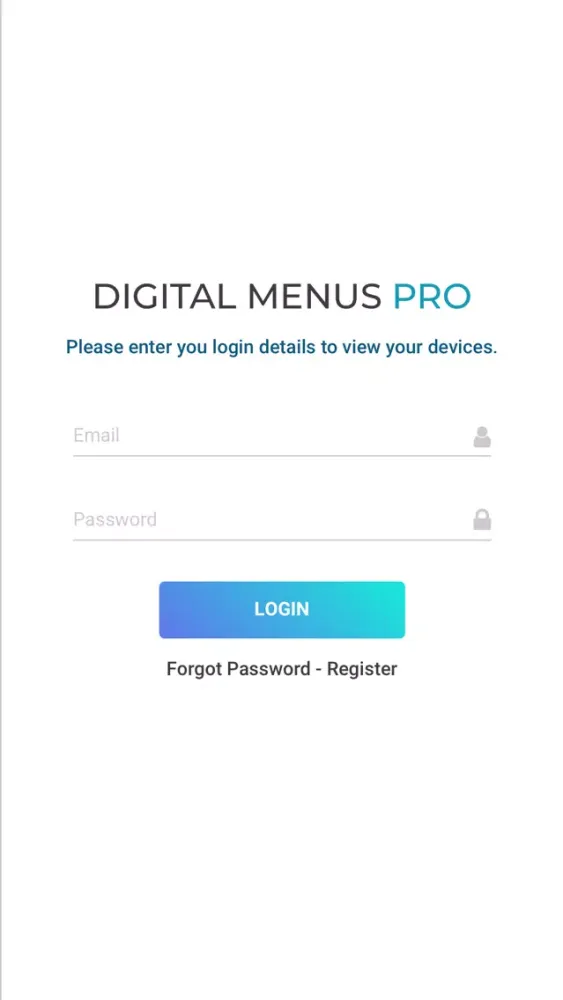 Zrzuty ekranu Digital Menu Pros