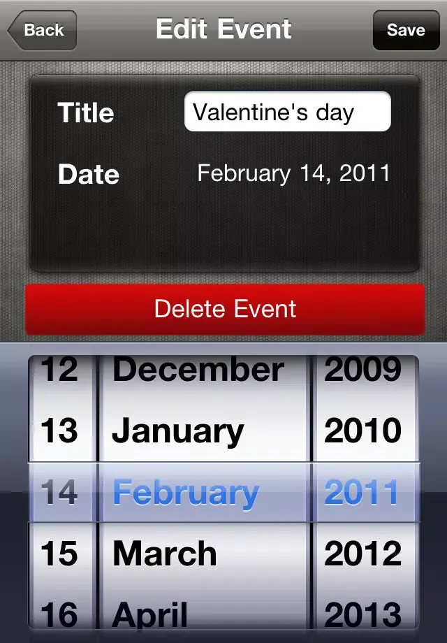 Tangkapan skrin Days-Don't miss your important dates