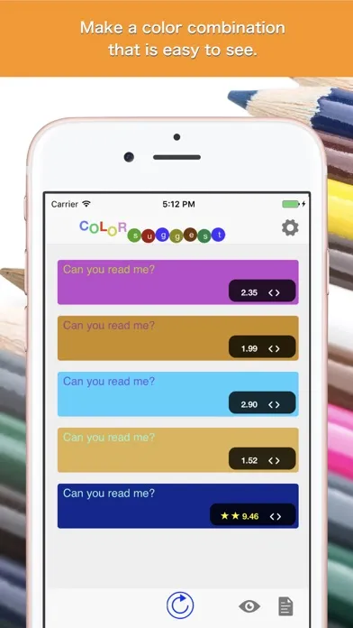 Color Suggest - Easy-to-see color combinations 스크린샷