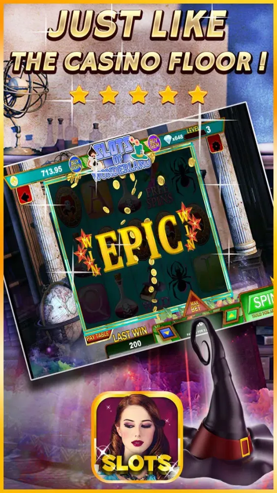 Slots of Wonderland - Magical Casino Journey स्क्रीनशॉट