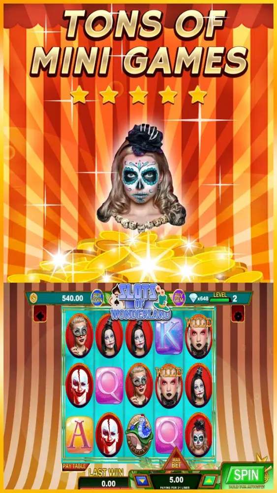 Slots of Wonderland - Magical Casino Journey स्क्रीनशॉट