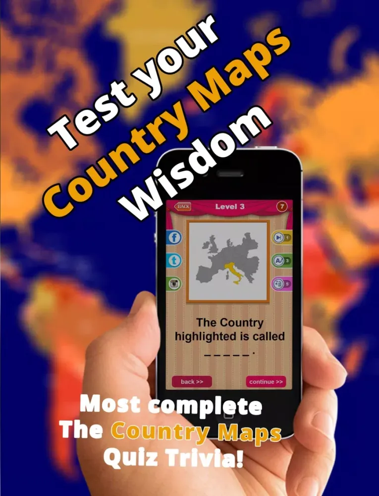 Allo! Guess the Country Map Geography Quiz Trivia - What's the icon in this image quiz iPad  스크린샷