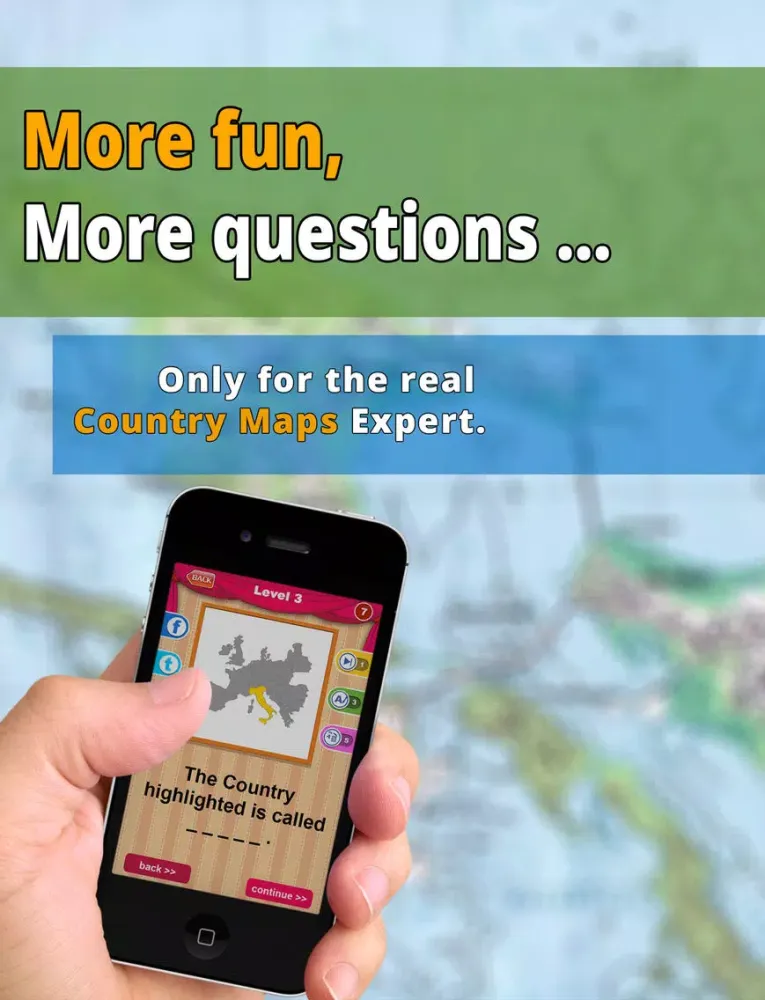 Allo! Guess the Country Map Geography Quiz Trivia - What's the icon in this image quiz iPad  스크린샷