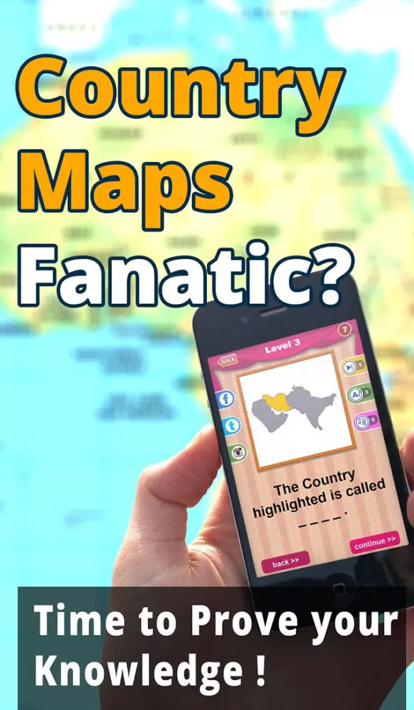 Allo! Guess the Country Map Geography Quiz Trivia - What's the icon in this image quiz 스크린샷