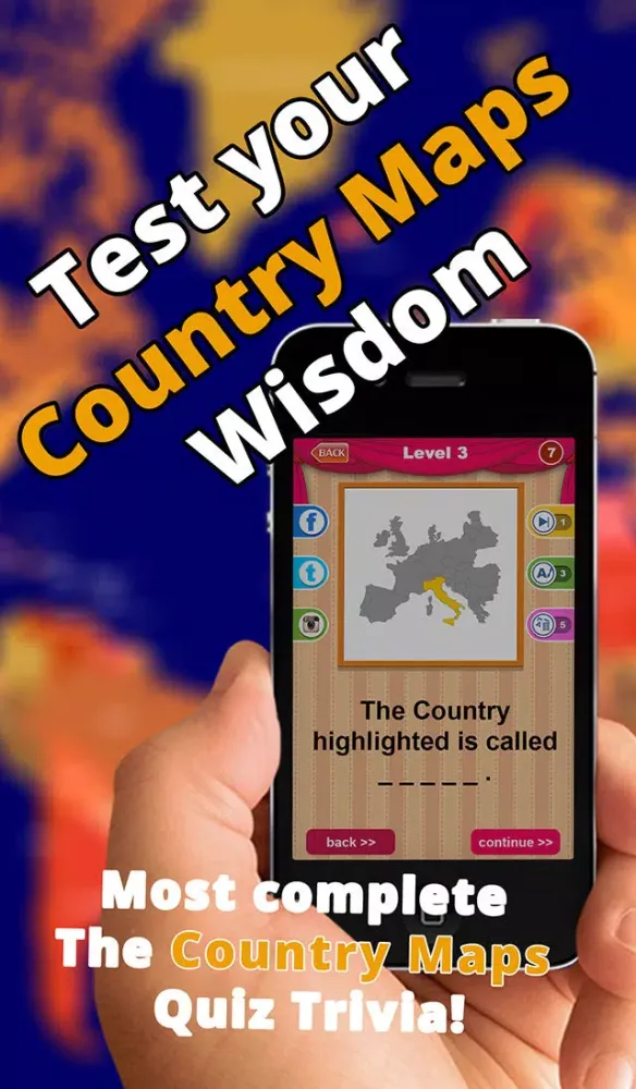 Allo! Guess the Country Map Geography Quiz Trivia - What's the icon in this image quiz 스크린샷