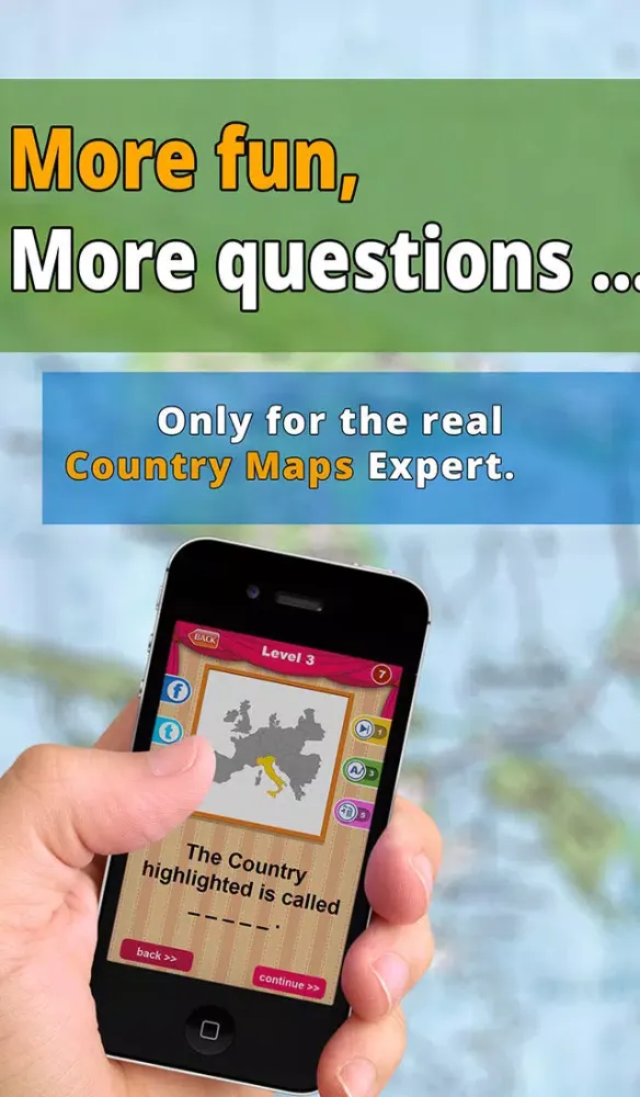 Allo! Guess the Country Map Geography Quiz Trivia - What's the icon in this image quiz 스크린샷