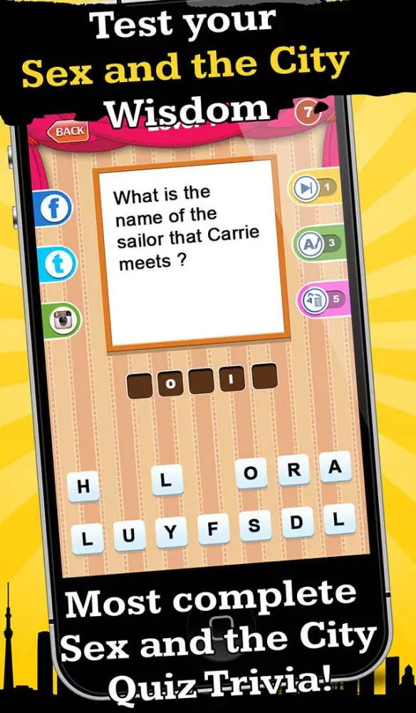 Captures d'écran de Trivia for Sex and the City Fans