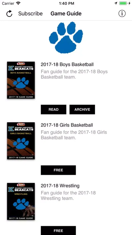 KHS Bearcats Game Guide স্ক্রিনশট