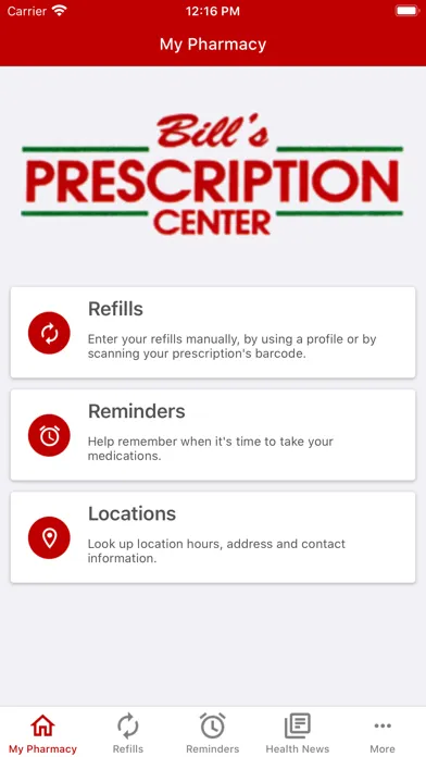 Bills Prescription Center应用截图