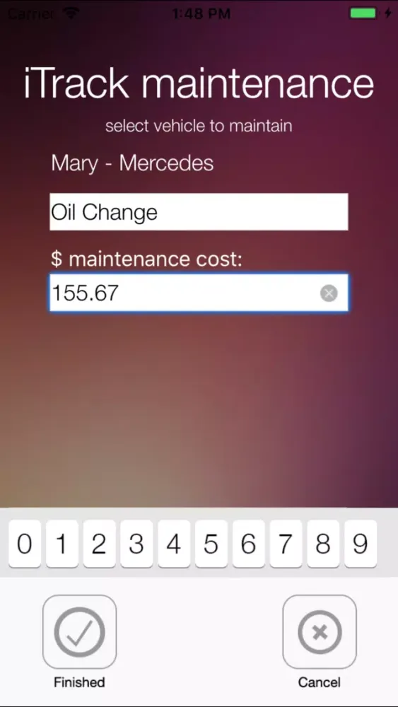 iTrack Mileage Calculator স্ক্রিনশট
