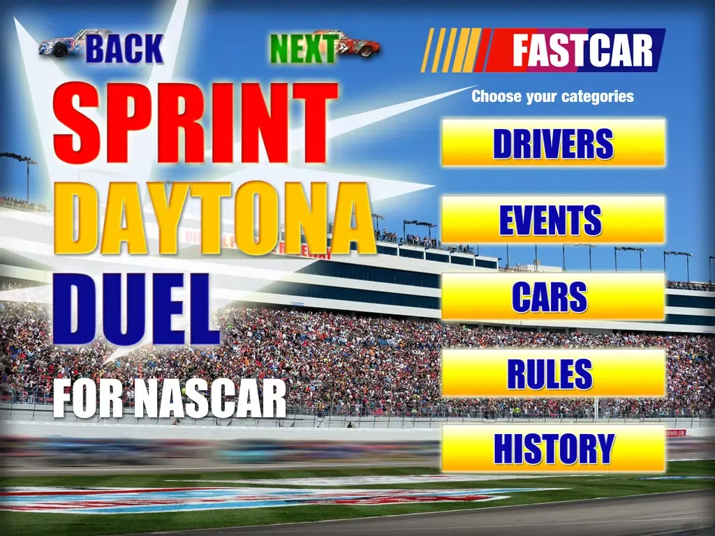 Tangkapan layar Sprint Daytona Duel for Nascar HD iPad 