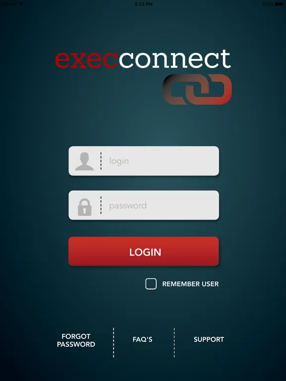 ExecConnect iPad  スクリーンショット
