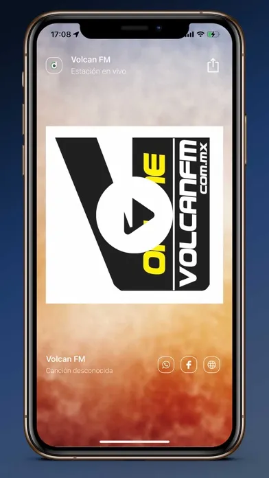 Capturas de tela do Volcan Fm