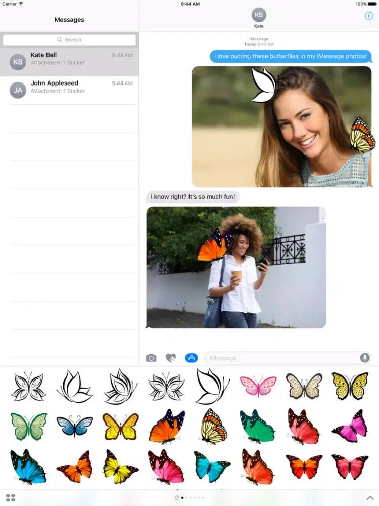 Beautiful Butterfly Sticker Pack iPad  Screenshots