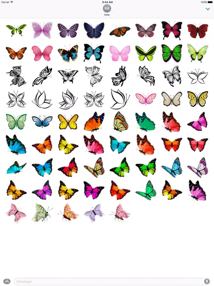 Beautiful Butterfly Sticker Pack iPad  Screenshots