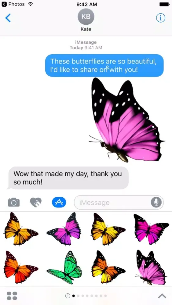 Beautiful Butterfly Sticker Pack Screenshots