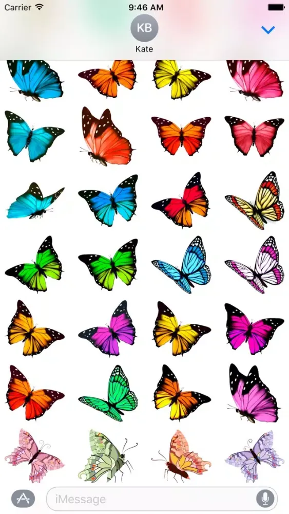 Beautiful Butterfly Sticker Pack Screenshots