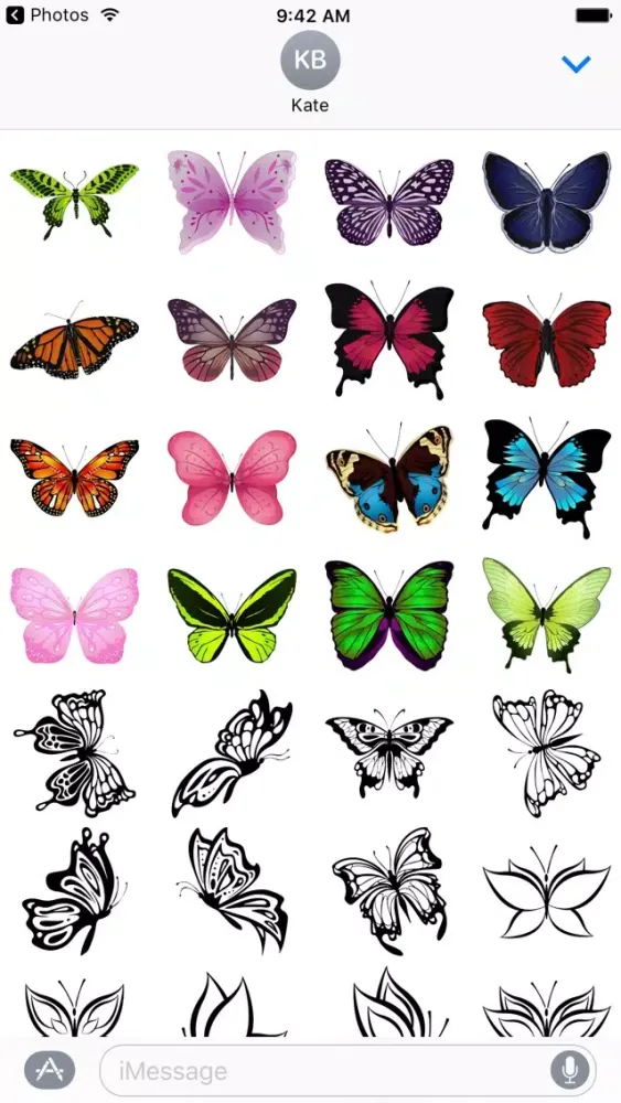 Beautiful Butterfly Sticker Pack Screenshots