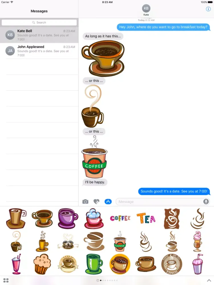 صور Coffee and Tea Stickers iPad 