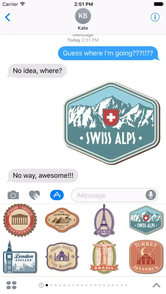 Famous Places Stickers and Badges Screenshots