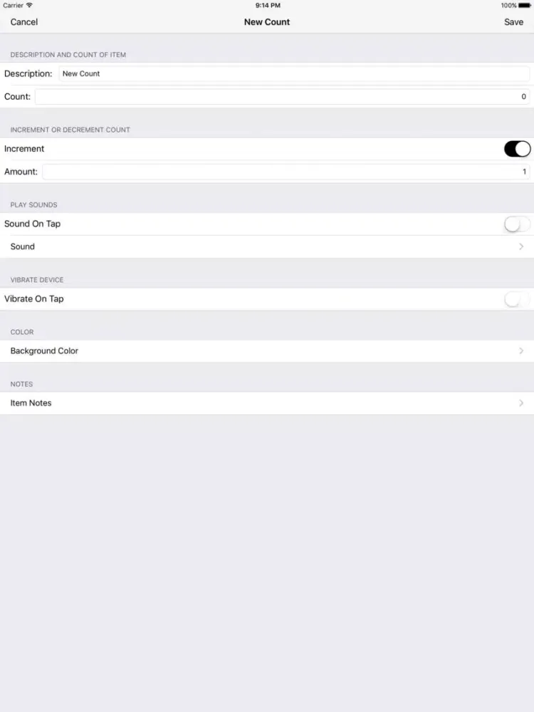 Multi Tap Counter iPad  Screenshots