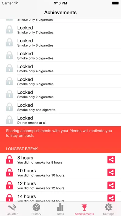 Tangkapan skrin Cigarette Counter Lite - How much do you smoke?