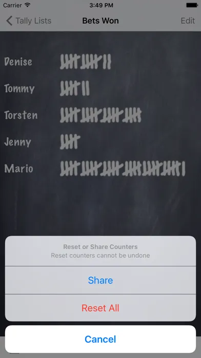 Tally List Lite - counting made easy! स्क्रीनशॉट