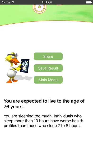 Tangkapan skrin Life Expectancy Lite - the age test