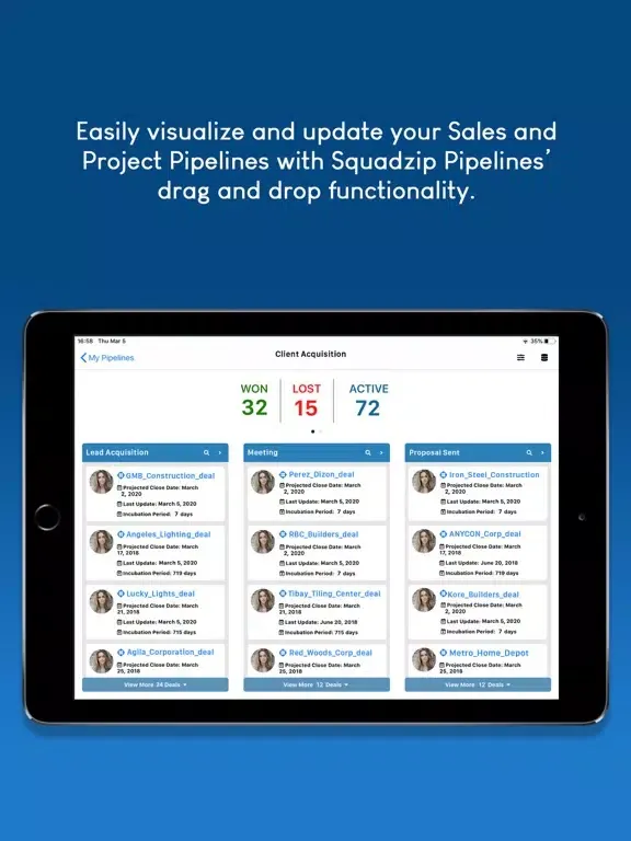 Tangkapan layar Squadzip Pipelines iPad 