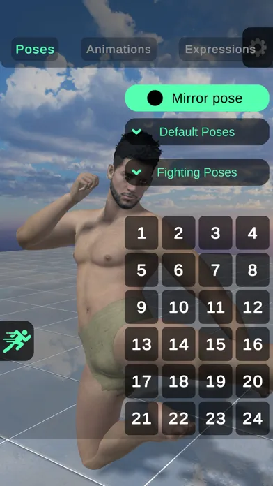 Tangkapan skrin Pro Poser 3D Model Poses