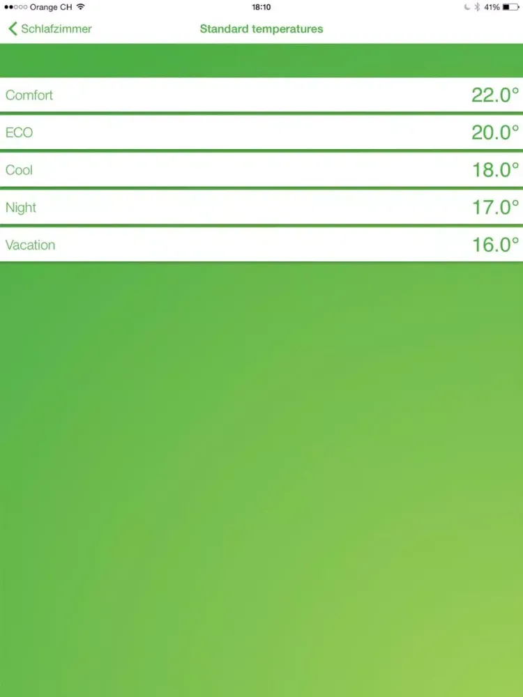 Tangkapan skrin Climate Control iPad 