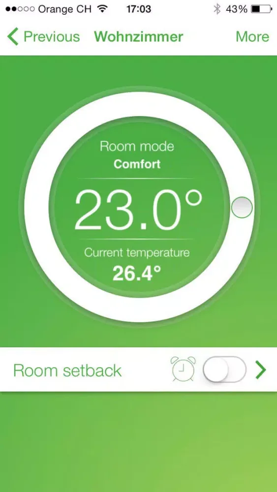 Tangkapan skrin Climate Control