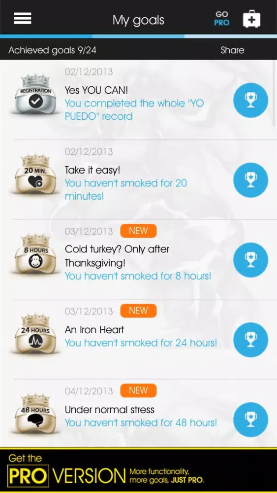 Capturas de tela do YoPuedo - Gives you the help you need to quit smoking once and for all