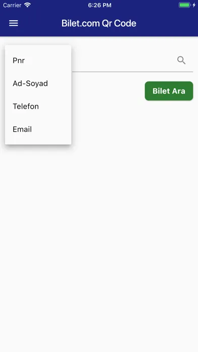 Bilet.com QR Okuyucu Ekran Görüntüleri