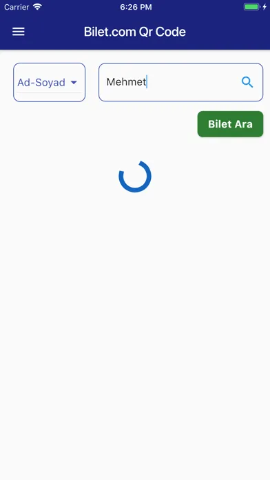 Bilet.com QR Okuyucu Ekran Görüntüleri