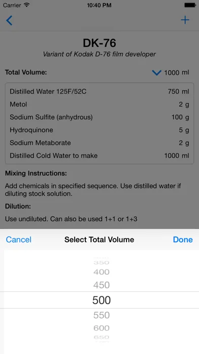Darkroom Formulas Screenshots